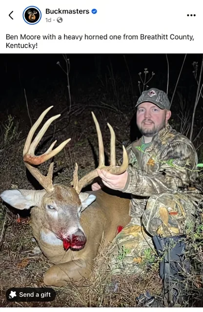 Whitetail customer harvest photo from TLC Outfitters